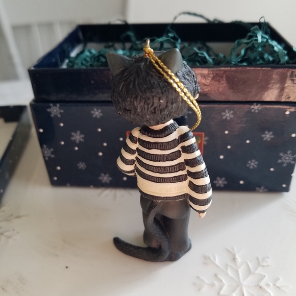 Lang and Wise 1998  Ceramic Ornament   Masked Cat - Picture 7 of 12